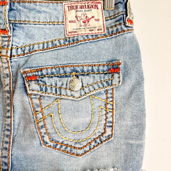 True Religion SADIE mini Skirt Light Wash 28 - Picture 4 of 9